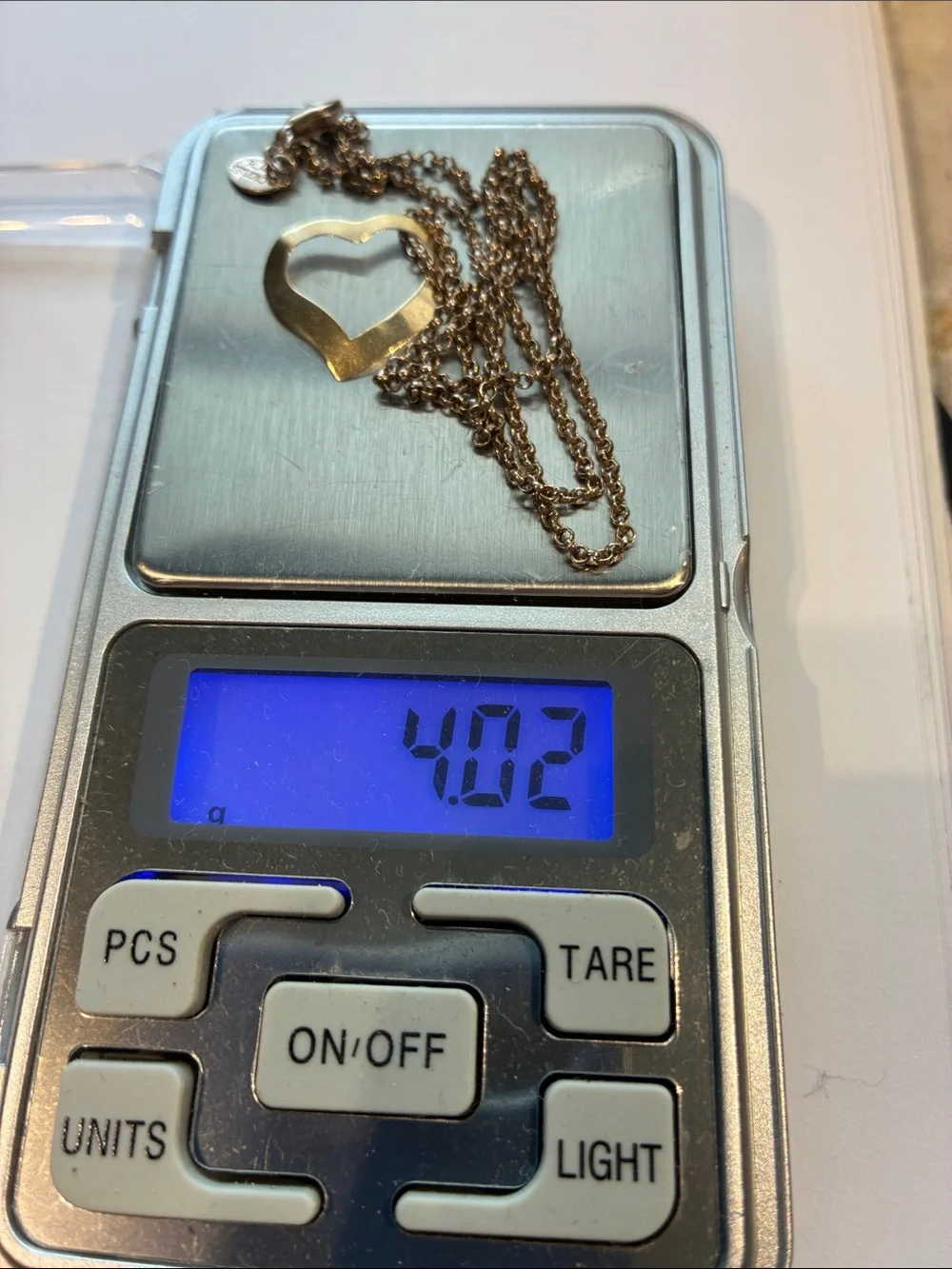 10k Gold Heart Pendant with 925 Necklace
